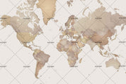 3D Grey World Map Wall Mural Wallpaper LQH 152- Jess Art Decoration