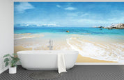 3D Watercolor Beach 101 Wall Murals