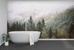 3D Morning Fog Forest 116 Wall Murals