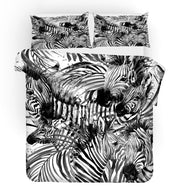 3D Zebra Quilt Cover Set Bedding Set Duvet Cover Pillowcases SF17- Jess Art Decoration