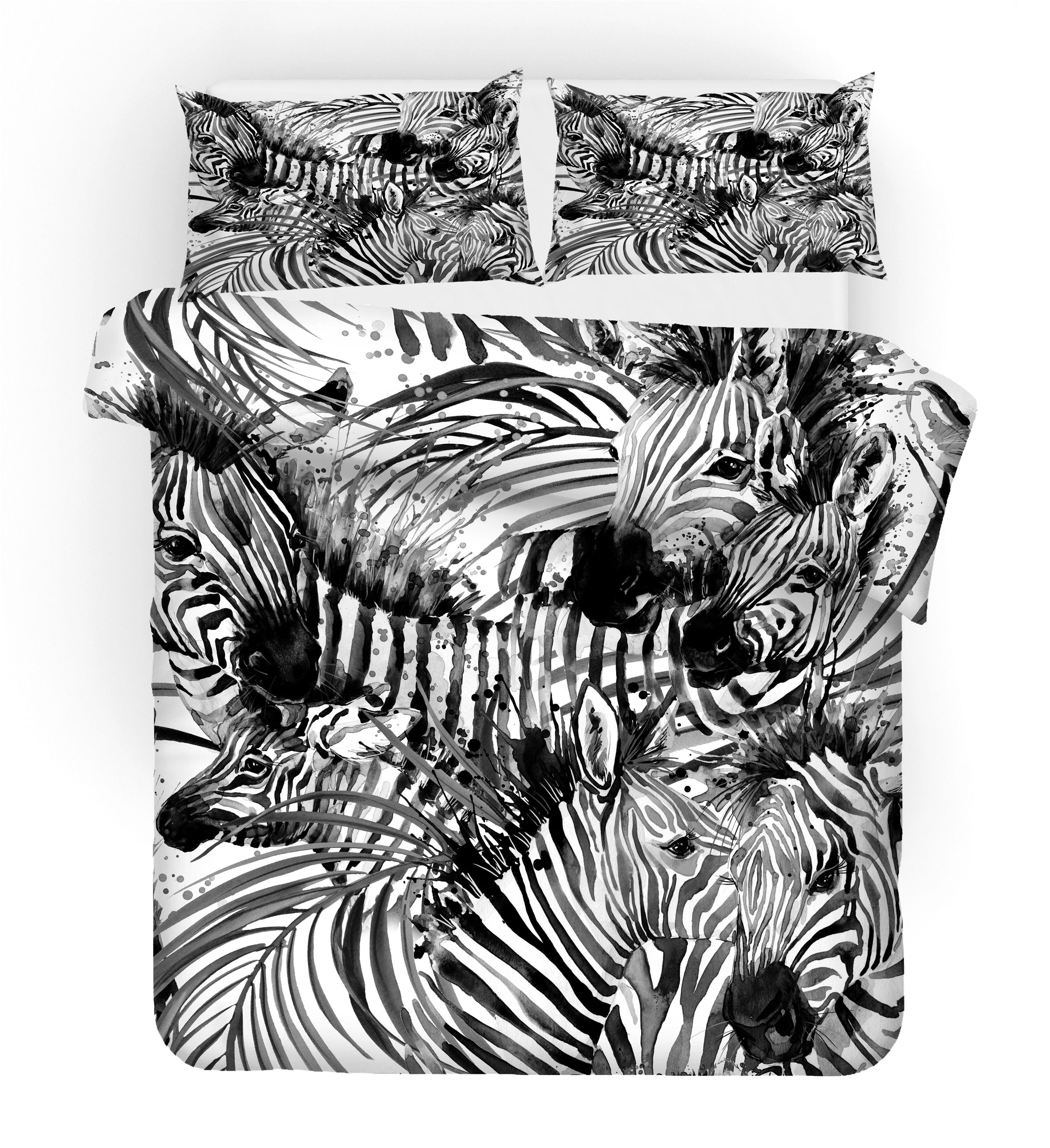 3D Zebra Quilt Cover Set Bedding Set Duvet Cover Pillowcases SF17- Jess Art Decoration