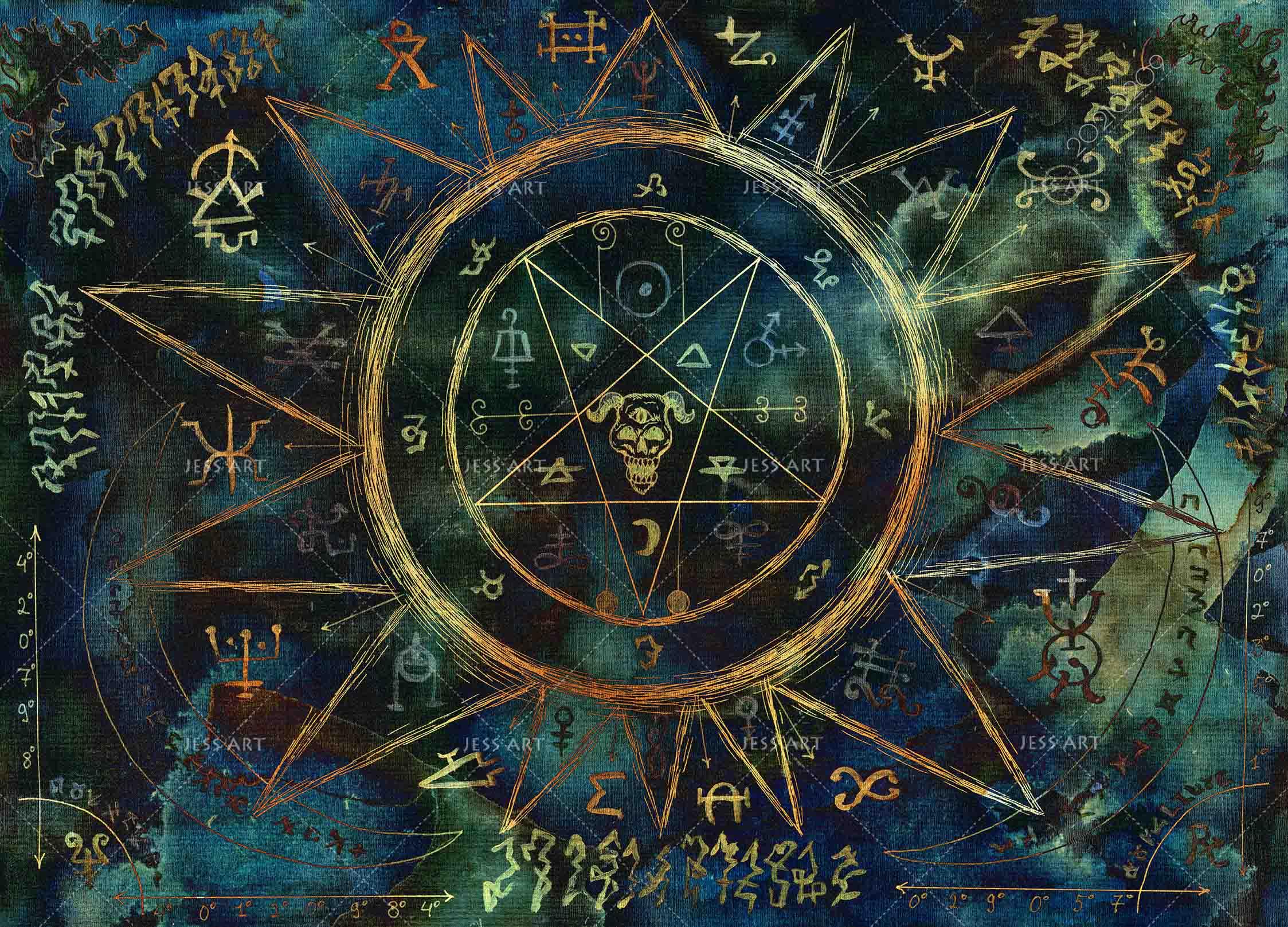 3D Space Constellation Symbol Totem Wall Mural Wallpaper LQH 175- Jess Art Decoration