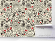 3D Retro Eye Hand Skeleton Totem Wall Mural Wallpaper LQH 176- Jess Art Decoration