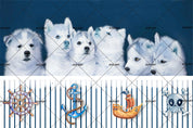 3D Dogs Rudder Anchor Skull Wall Mural Wallpaper SF03- Jess Art Decoration