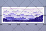 3D purple mountains wall mural wallpaper 23- Jess Art Decoration
