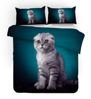3D Pet Cat Lovely Quilt Cover Set Bedding Set Pillowcases 88- Jess Art Decoration