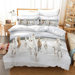 3D Pale Horses Quilt Cover Set Bedding Set Pillowcases 99- Jess Art Decoration