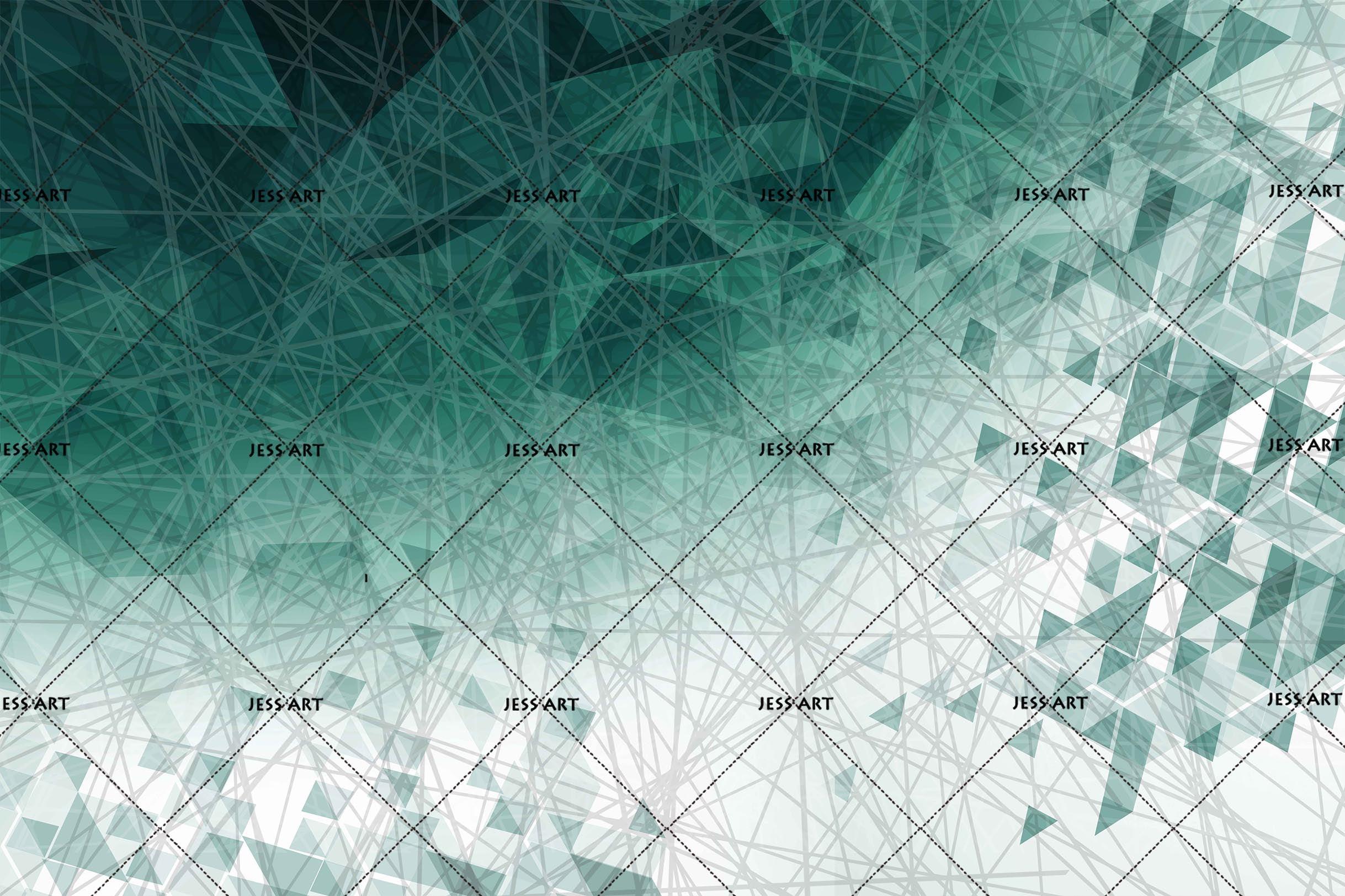 3D Green Geometry Wall Mural Wallpaper 74- Jess Art Decoration