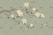 3D White Magnolia Floral Wall Mural Wallpaper 209- Jess Art Decoration