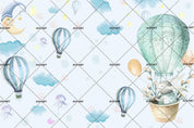 3D Green Hot Air Balloon Wall Mural Wallpaper 82- Jess Art Decoration
