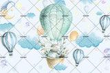 3D Hot Air Balloon Jellyfish Moon Wall Mural Wallpaper SF119- Jess Art Decoration