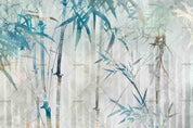 3D Hand Drawn Blue Bamboo Forest Wall Mural Wallpaper LQH 161- Jess Art Decoration
