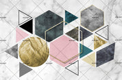 3D Hexagon Marble Texture Wall Mural Wallpaper 203- Jess Art Decoration
