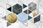 3D Hexagon Triangle Marble Wall Mural Wallpaper 49- Jess Art Decoration