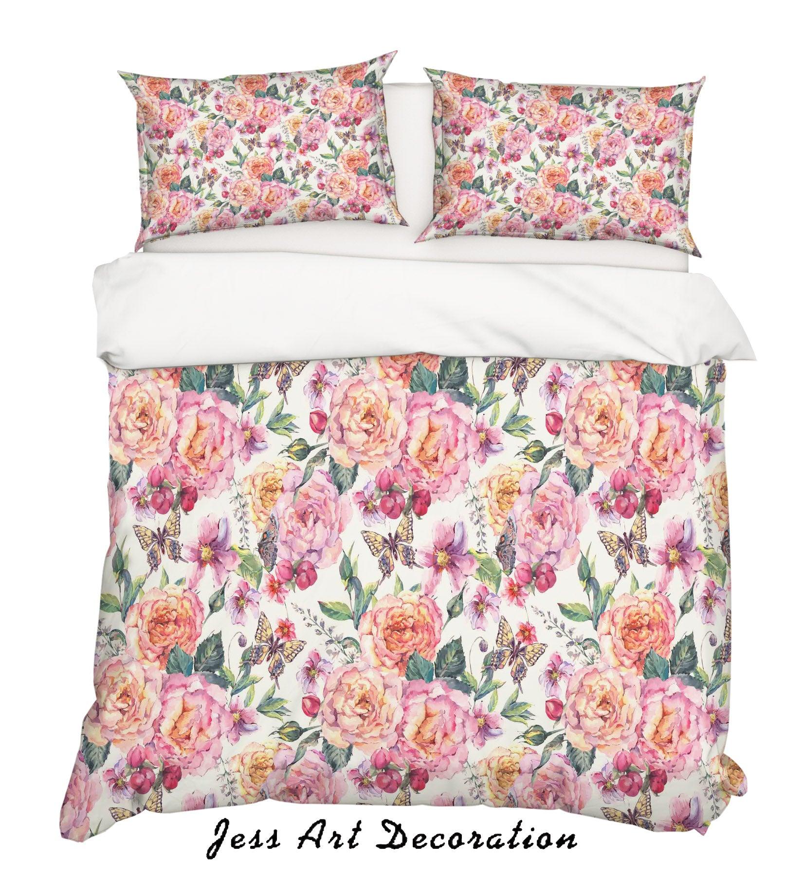 3D Floral Leaves Pattern Quilt Cover Set Bedding Set Duvet Cover Pillowcases WJ 6851- Jess Art Decoration