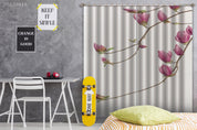 3D Spring Bloom Magnolia Branch Curtains and Drapes GD 4496- Jess Art Decoration