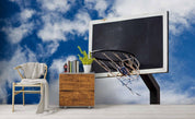 3D Blue Sky Basketball Stand Wall Mural Wallpaper 45- Jess Art Decoration