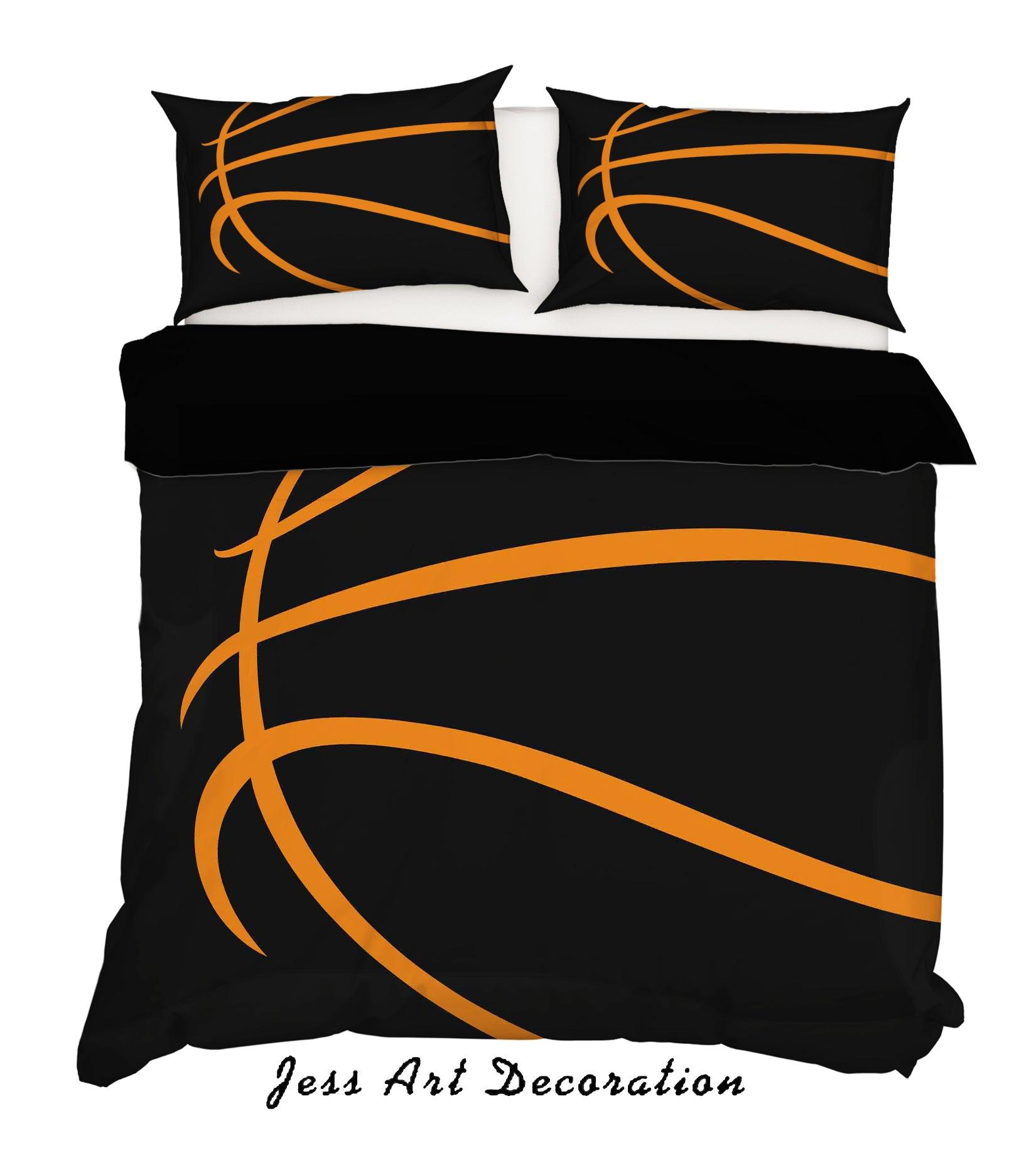 3D Sport Basketball Quilt Cover Set Bedding Set Duvet Cover Pillowcases WJ 6836- Jess Art Decoration