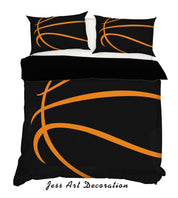 3D Sport Basketball Quilt Cover Set Bedding Set Duvet Cover Pillowcases WJ 6836- Jess Art Decoration