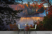 3D Autumn Pine Forest Red Maple Wall Mural Wallpaper SWW3927- Jess Art Decoration