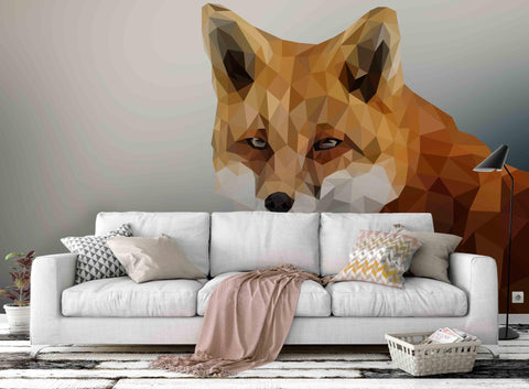 3D Orange Fox Wall Mural Wallpaper 76- Jess Art Decoration