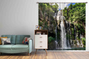3D Mountain Stream Waterfall Rock Plant Tree Landscape Curtains and Drapes LLL 546- Jess Art Decoration