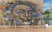 3D Graffiti Man Wall Mural Wallpaper SF39- Jess Art Decoration