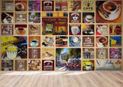 3D Coffee Shop Background Wall Mural Wallpaper LQH 75- Jess Art Decoration