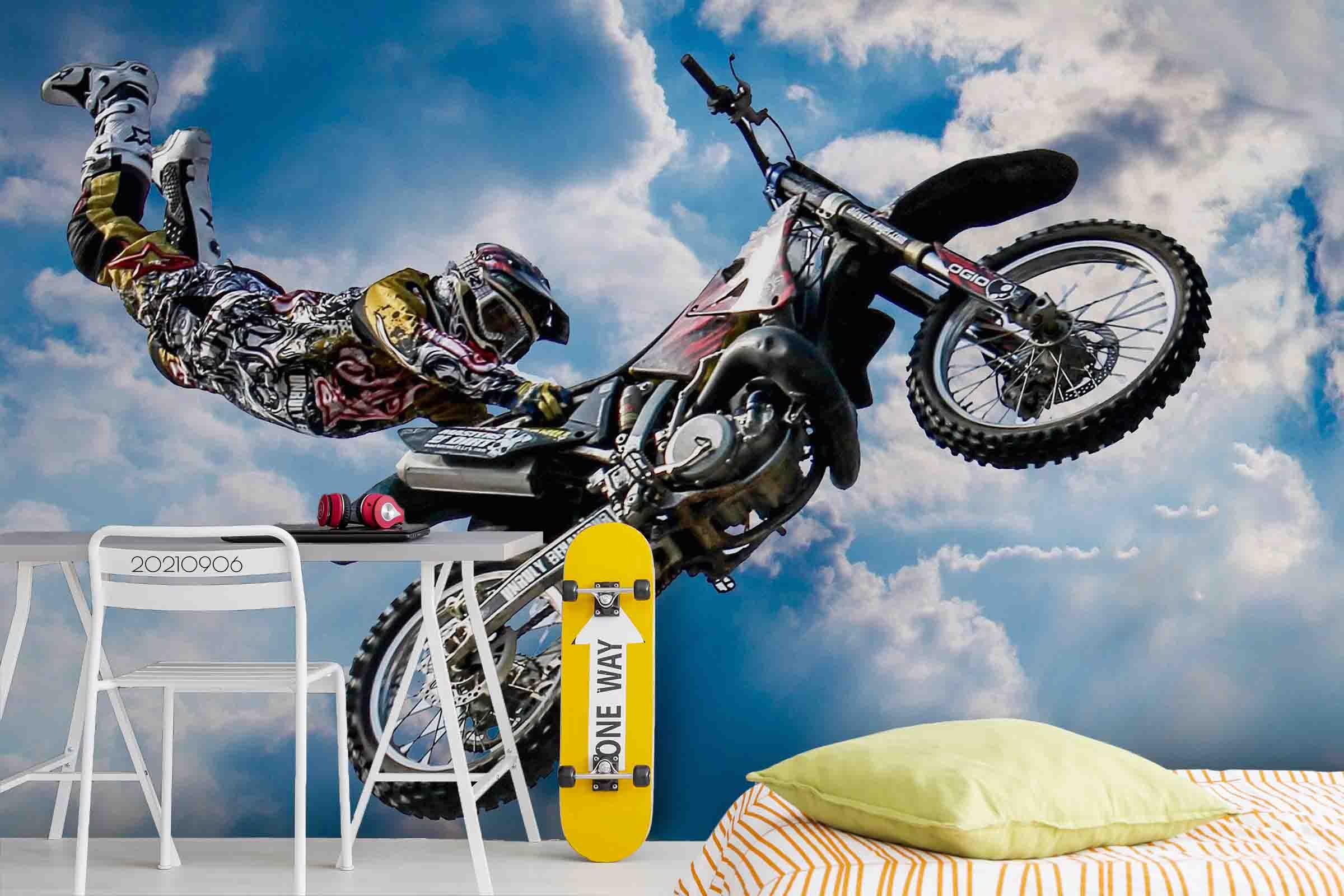 Extreme Motorcycle Action Sports Wallpaper action sports wall mural for sports room or entertainment space