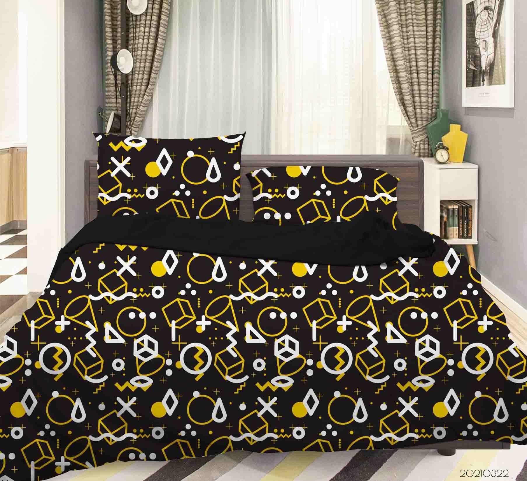 3D Abstract Geometric Pattern Quilt Cover Set Bedding Set Duvet Cover Pillowcases 113- Jess Art Decoration