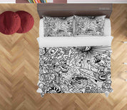 3D Abstract  Monster Doodle Quilt Cover Set Bedding Set Duvet Cover Pillowcases 27- Jess Art Decoration
