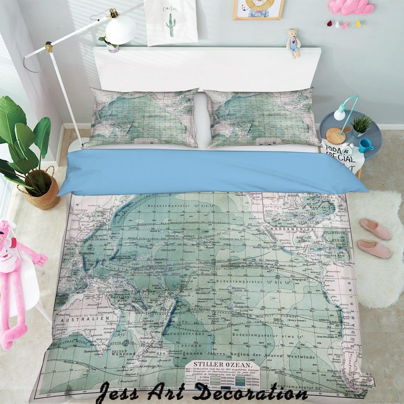 3D Color Map Quilt Cover Set Bedding Set Pillowcases  105- Jess Art Decoration