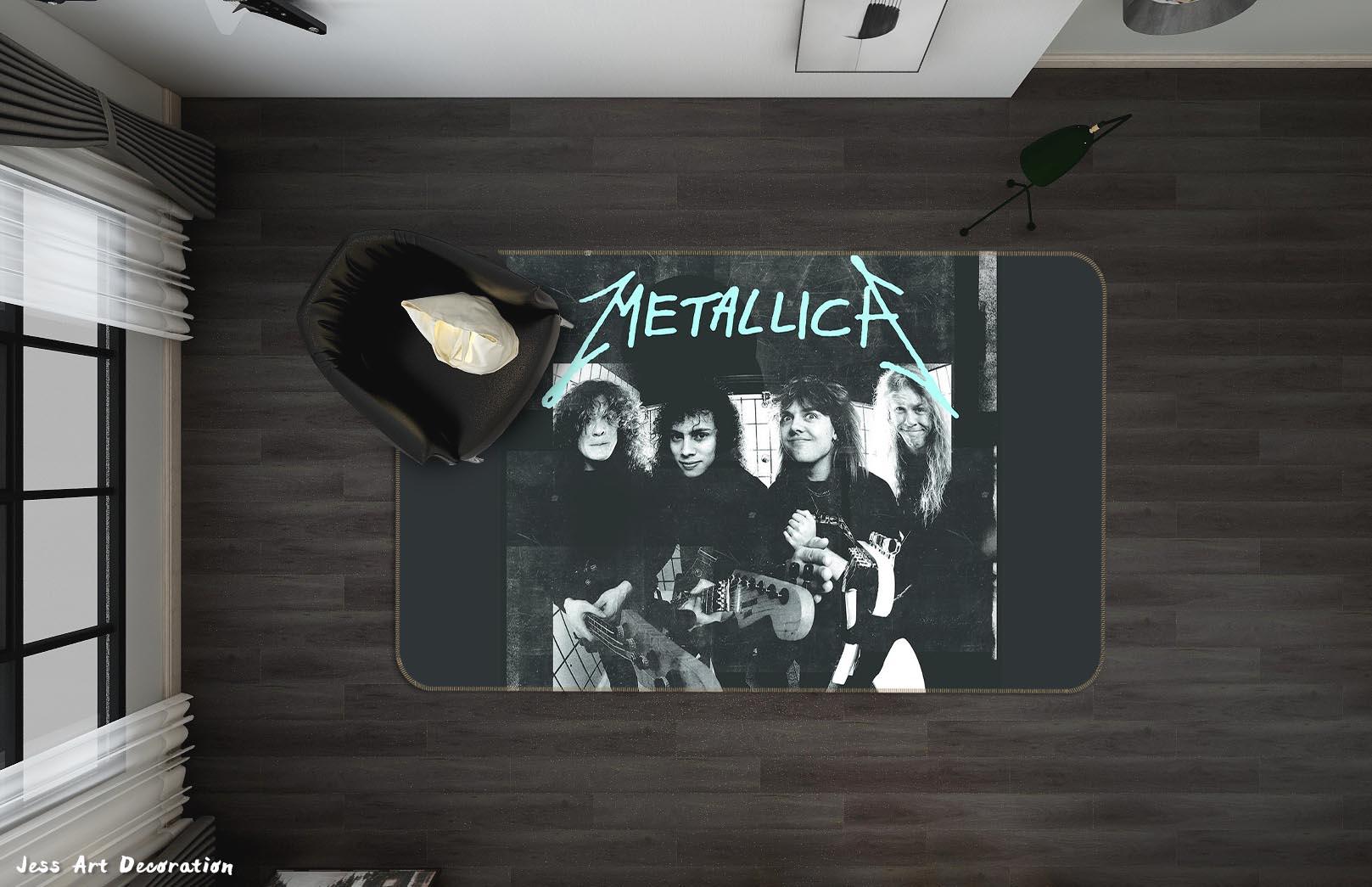 3D Metallica Rock Band Non-Slip Rug Mat 118- Jess Art Decoration