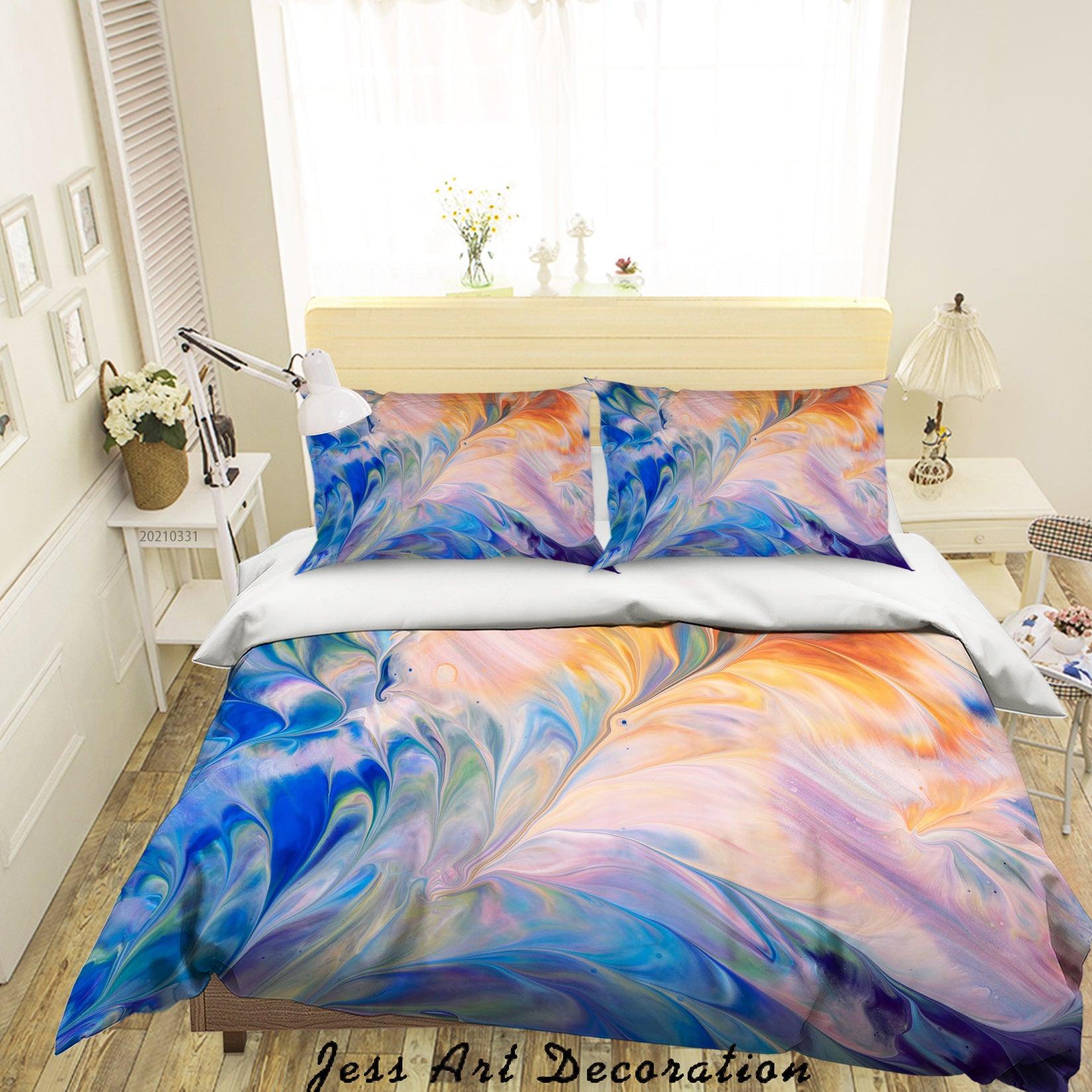 3D Abstract Color Marble Quilt Cover Set Bedding Set Duvet Cover Pillowcases 263- Jess Art Decoration