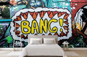 3D Abstract Brick Slogan Graffiti Wall Mural Wallpaper 60- Jess Art Decoration