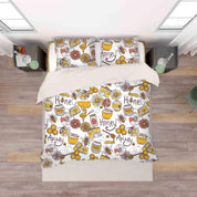 3D Yellow Bee Honey Quilt Cover Set Bedding Set Pillowcases 55- Jess Art Decoration