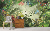 3D Hand Drawn Tropical Jungle Leaf Wall Mural Wallpaper LQH 4- Jess Art Decoration