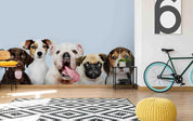 3D Cute Dog Portraits dog portrait animal mural wall mural wallpaper for kids room