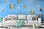 3D Blue Snowflake Wall Mural Wallpaper 28- Jess Art Decoration