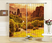 3D Landscape Mountains Forest Curtains and Drapes SF35- Jess Art Decoration