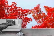3D Red Maple Wall Mural Wallpaper SWW3897- Jess Art Decoration