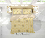3D Yellow Dot Pattern Circle Stripes Quilt Cover Set Bedding Set Duvet Cover Pillowcases SF29- Jess Art Decoration
