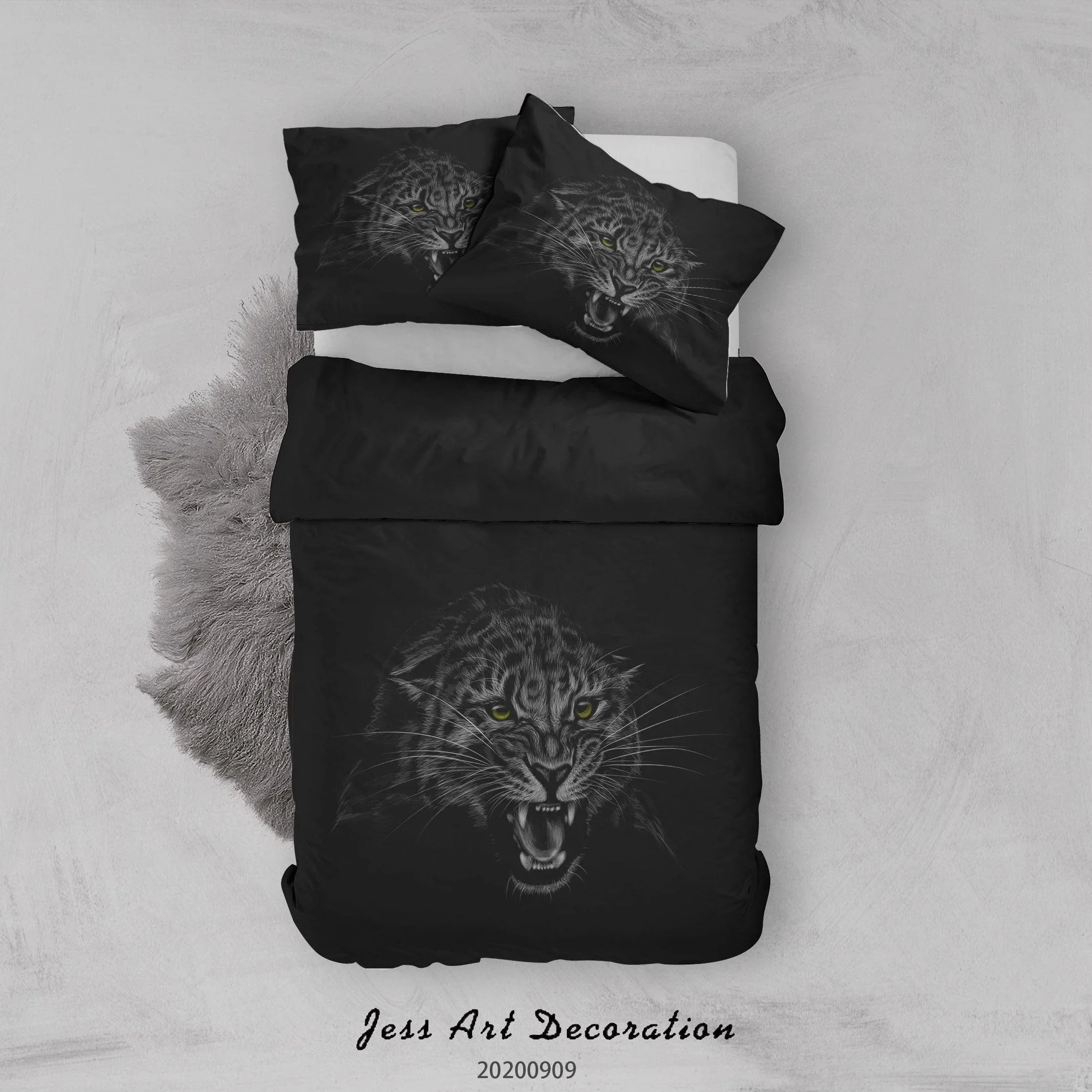 3D Nature Animal Leopard Quilt Cover Set Bedding Set Duvet Cover Pillowcases WJ 6068- Jess Art Decoration