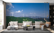3D Wind Turbine Windmill Energy Farm Wall Mural Wallpaper GD 2120- Jess Art Decoration
