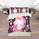 3D Pink Unicorn Quilt Cover Set Bedding Set Pillowcases 68- Jess Art Decoration