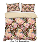 3D Floral Leaves Pattern Quilt Cover Set Bedding Set Duvet Cover Pillowcases WJ 6852- Jess Art Decoration
