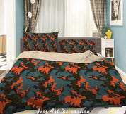 3D Vintage Camouflage Pattern Quilt Cover Set Bedding Set Duvet Cover Pillowcases LXL- Jess Art Decoration