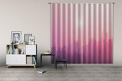 3D Abstract City Building Pink Curtains and Drapes LLL 121- Jess Art Decoration