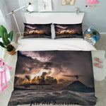 3D Dark Clouds Sea Sky Quilt Cover Set Bedding Set Pillowcases 69- Jess Art Decoration