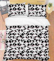 3D Hand Drawn Animal Panda Quilt Cover Set Bedding Set Duvet Cover Pillowcases 66- Jess Art Decoration